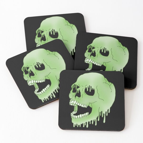 Item preview, Melting Skull - Green designed and sold by LMaccaMakes.