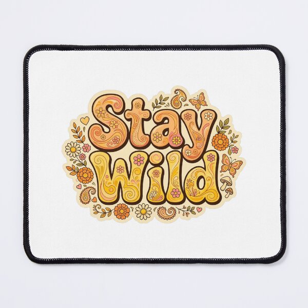 Item preview, Stay Wild Retro Groovy 70s Floral Hippie Boho Aesthetic designed and sold by Goraty2020.