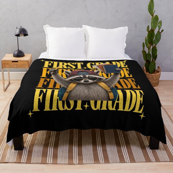 Item preview, First Grade Teacher Energy With Feral Raccoon Chaos designed and sold by FreshVibe Prints.