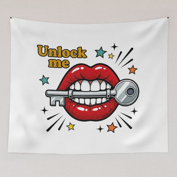Item preview, Unlock Me Red Lips Key Design designed and sold by Bad-Decisions-Designs.