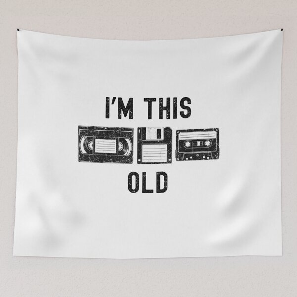 Item preview, I'm This Old Retro 80s 90s Vintage Tech Nostalgia designed and sold by FoxFrame Studio.