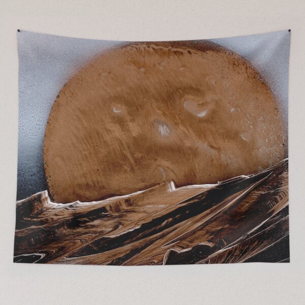 Item preview, Java Brown Jagged Mountain Range Spray Paint Art designed and sold by Jason Girard.