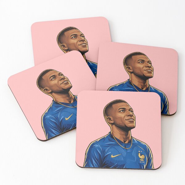 Item preview, Kylian Mbappé France Football Star Illustrated Portrait designed and sold by KawaiiOrbit.