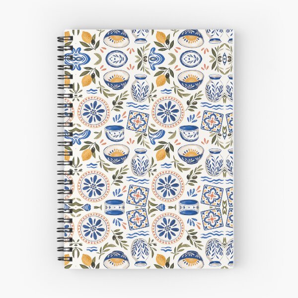 Item preview, Mediterranean Ceramic Tableware Pattern designed and sold by VerdantStudio.
