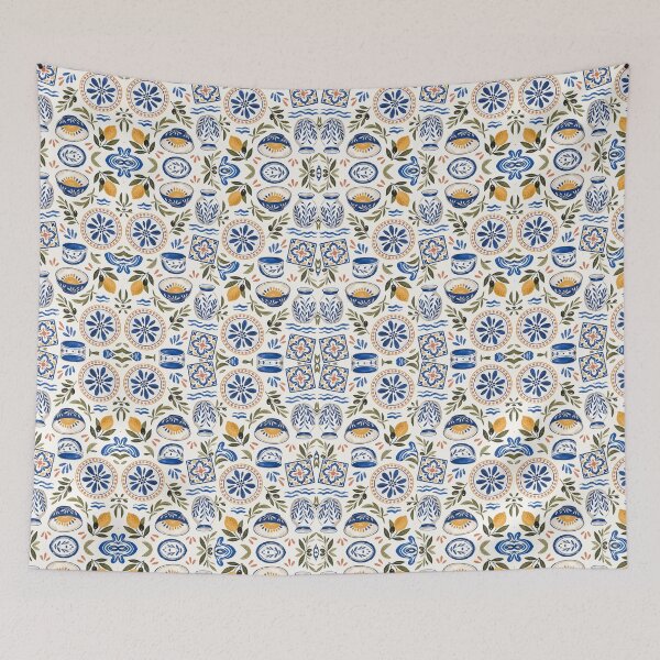 Item preview, Mediterranean Ceramic Tableware Pattern designed and sold by VerdantStudio.