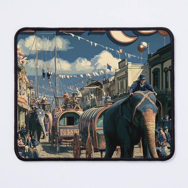 Item preview, Vintage Peru Indiana Circus Travel Poster designed and sold by Boddicca.
