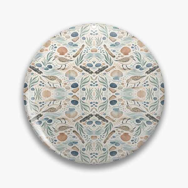 Item preview, Sandpiper Shoreline Seamless Pattern designed and sold by VerdantStudio.