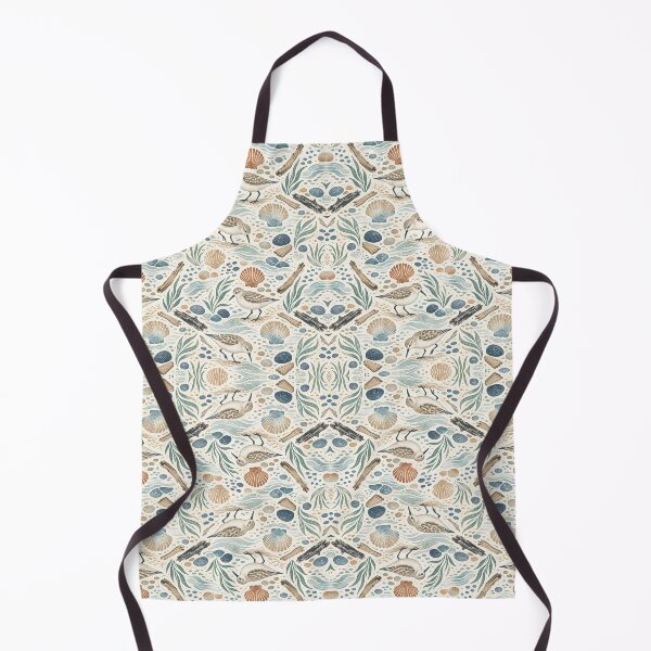 Item preview, Sandpiper Shoreline Seamless Pattern designed and sold by VerdantStudio.