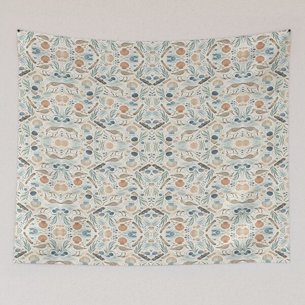 Item preview, Sandpiper Shoreline Seamless Pattern designed and sold by VerdantStudio.