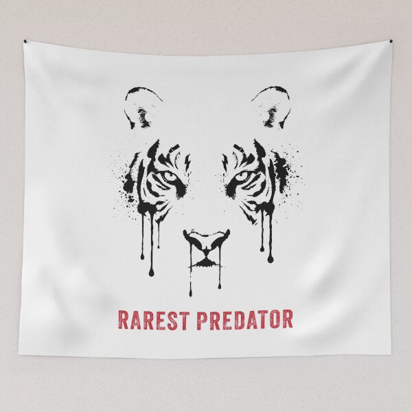 Item preview, Bleed Wild White Tiger Ink Dark Wildlife Art designed and sold by cabana.space.