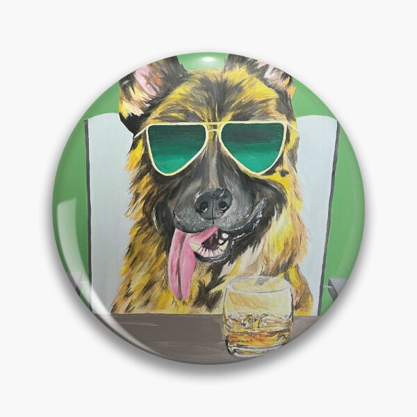 Item preview, German Shepherd Drinking Scotch designed and sold by colormemaroon.