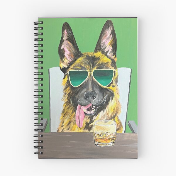 Item preview, German Shepherd Drinking Scotch designed and sold by colormemaroon.