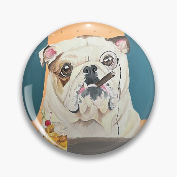 Item preview, Bulldog Drinking an Old Fashioned designed and sold by colormemaroon.