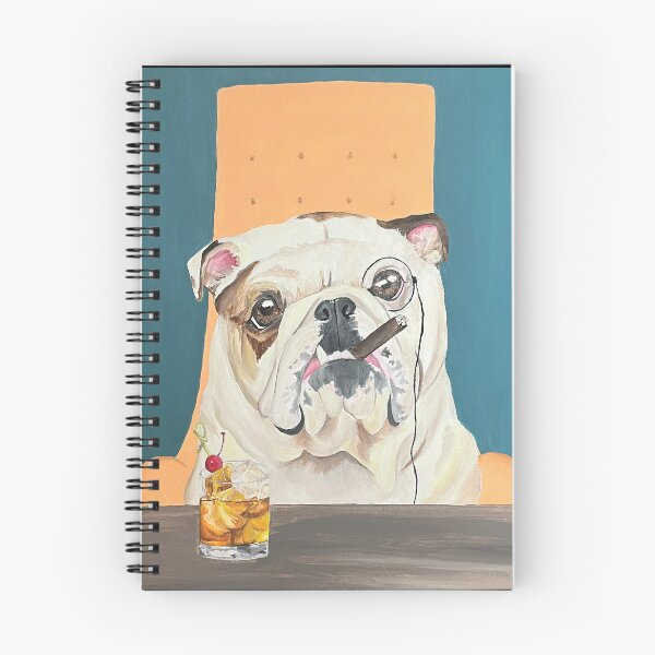 Item preview, Bulldog Drinking an Old Fashioned designed and sold by colormemaroon.