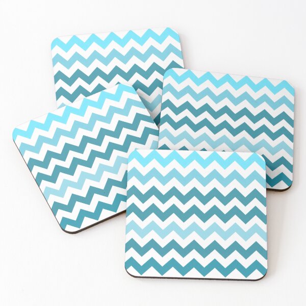Item preview, Retro Chevron Pattern | Blue Mid Century Modern Geometric Design designed and sold by Vileprint.