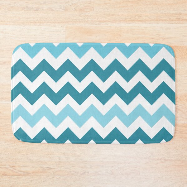 Item preview, Retro Chevron Pattern | Blue Mid Century Modern Geometric Design designed and sold by Vileprint.