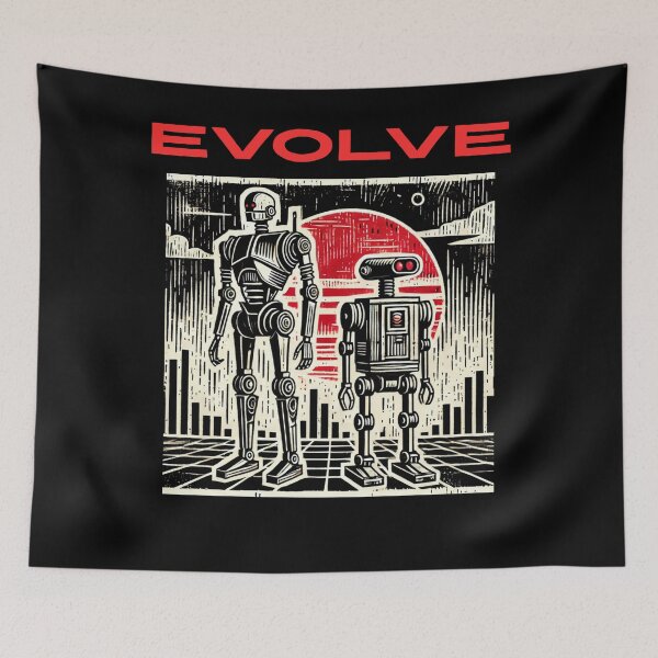 Item preview, Humanoid Robot Evolution T-Shirt | Future of AI & Human Innovation designed and sold by TEEJAMBOREE.