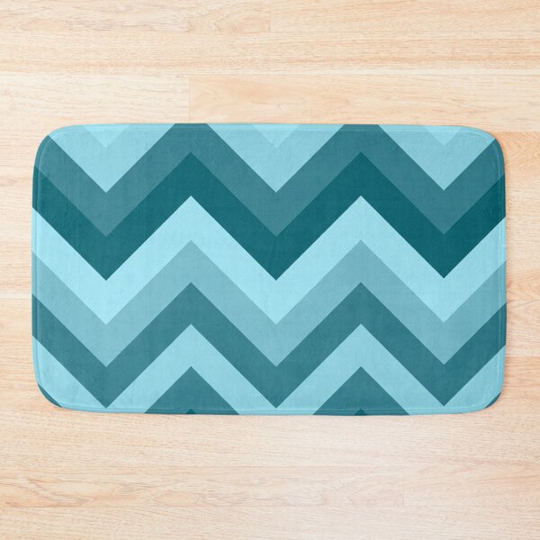 Item preview, Retro Chevron Pattern | Blue Mid Century Modern Geometric Design designed and sold by Vileprint.