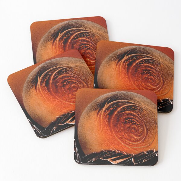 Item preview, Orange Planet Rings Sci Fi Spray Paint Landscape designed and sold by Urbandale Artist.