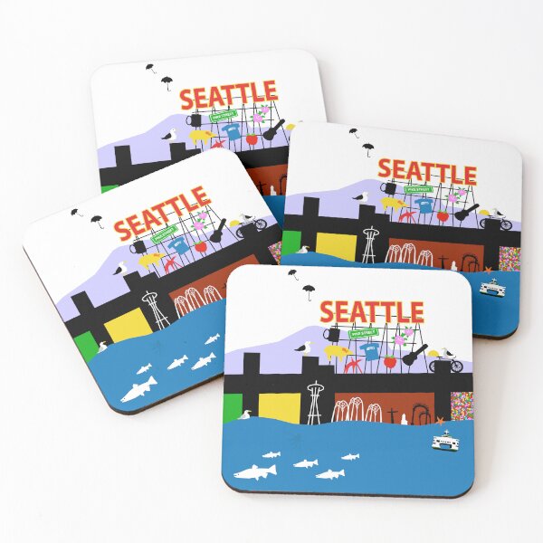 Item preview, Seattle by the Bay designed and sold by Darwin Stead Art Merch.