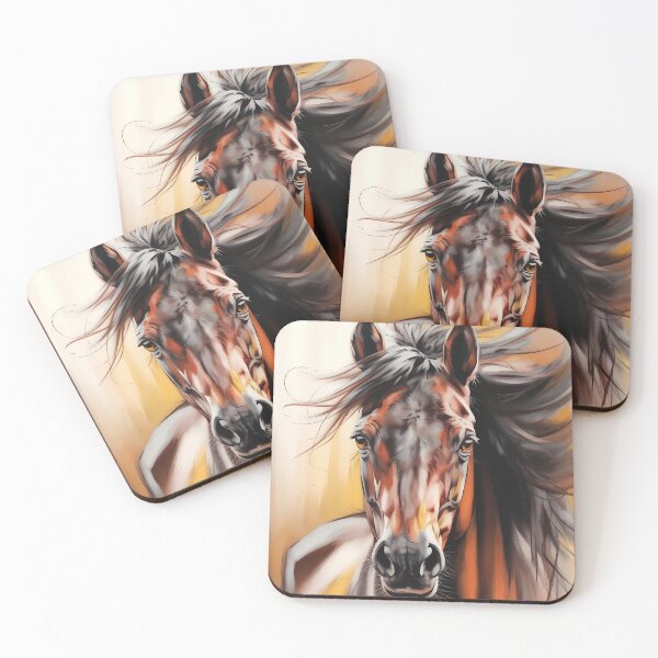 Item preview, Wild Horse Portrait Oil Painting Windswept Mane designed and sold by SellingWSarah17.
