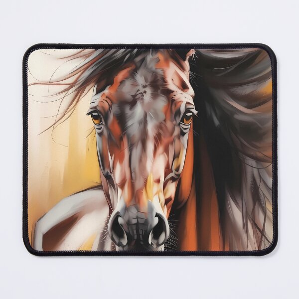 Item preview, Wild Horse Portrait Oil Painting Windswept Mane designed and sold by SellingWSarah17.