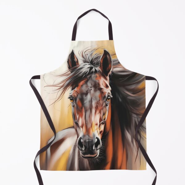 Item preview, Wild Horse Portrait Oil Painting Windswept Mane designed and sold by SellingWSarah17.