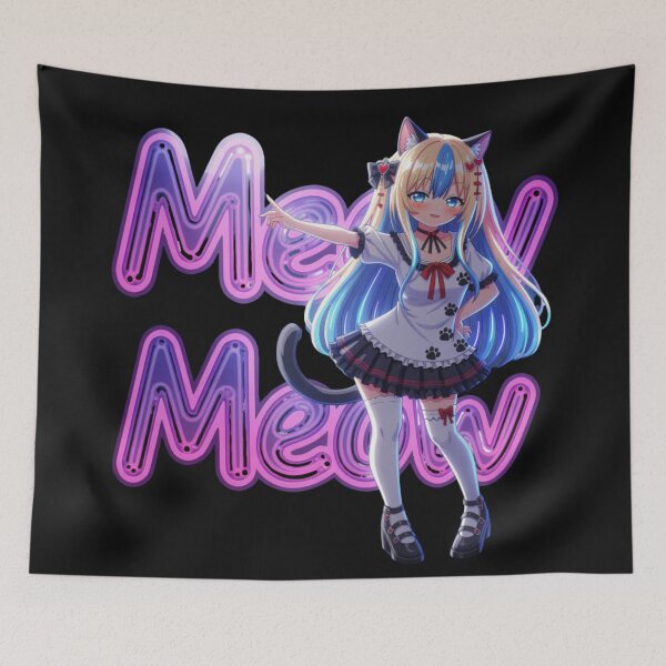 Item preview, Meow Meow | Cute Neko Anime Girl | Kawaii catgirl memes designed and sold by Revyra Design .
