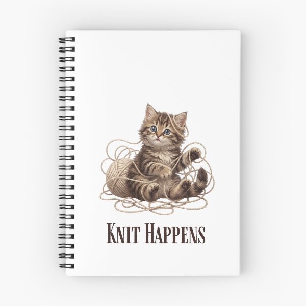 Item preview, Knit Happens Funny Kitten Yarn designed and sold by Stone and Sage Prints.