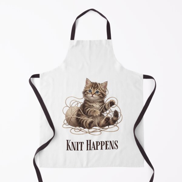 Item preview, Knit Happens Funny Kitten Yarn designed and sold by Stone and Sage Prints.