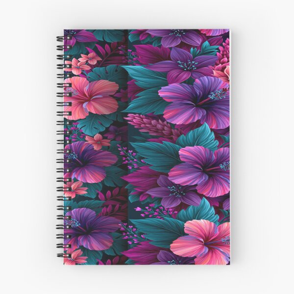 Item preview, The Secret Garden of the Nocturnal Tropics: Neon Tropical Hibiscus - Exotic Floral Pattern of Hibiscus & Monstera on a Dark Background designed and sold by RAYBIL.