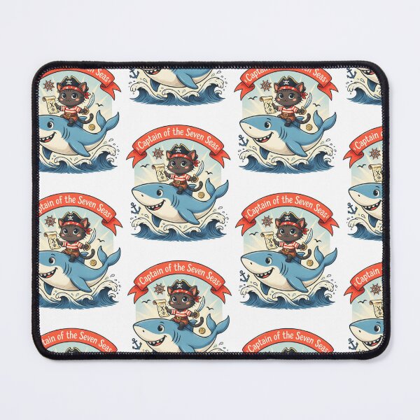 Item preview, Pirate Shark Cat Adventure Sticker Design designed and sold by Mahilis.