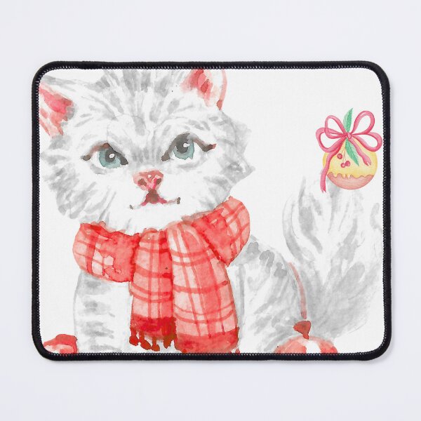 Item preview, Cute Winter Cat with Red Scarf designed and sold by BoldcreationsM.