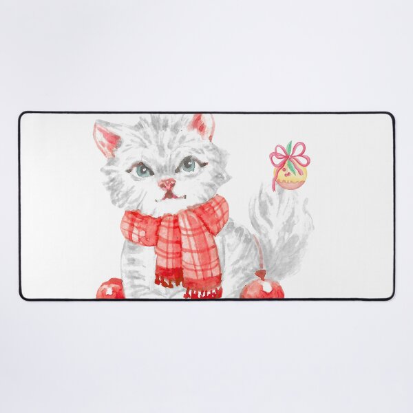 Item preview, Cute Winter Cat with Red Scarf designed and sold by BoldcreationsM.