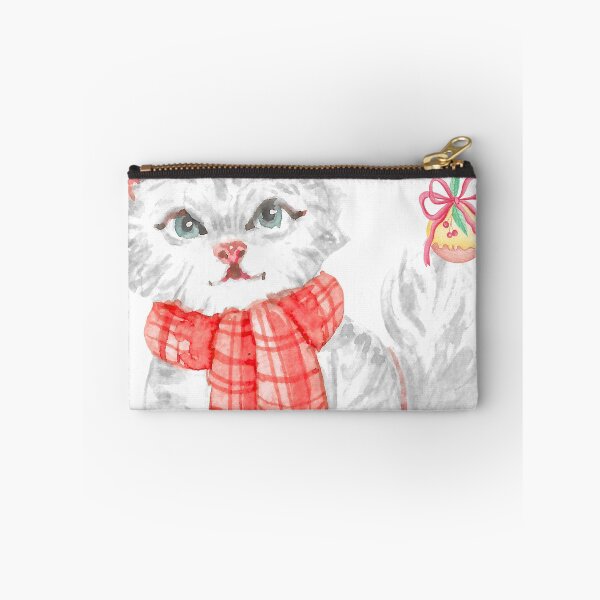Item preview, Cute Winter Cat with Red Scarf designed and sold by BoldcreationsM.
