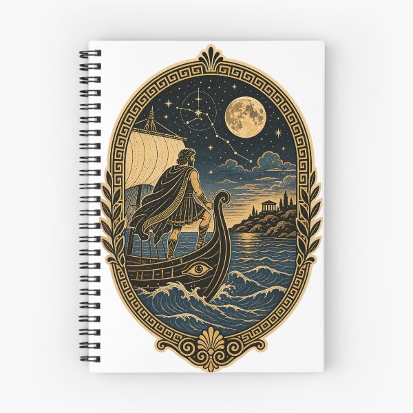 Item preview, Odysseus Ithaca Journey Greek Mythology Art designed and sold by Emma Studio.