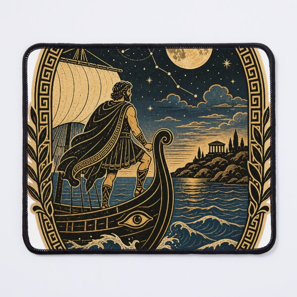 Item preview, Odysseus Ithaca Journey Greek Mythology Art designed and sold by Emma Studio.