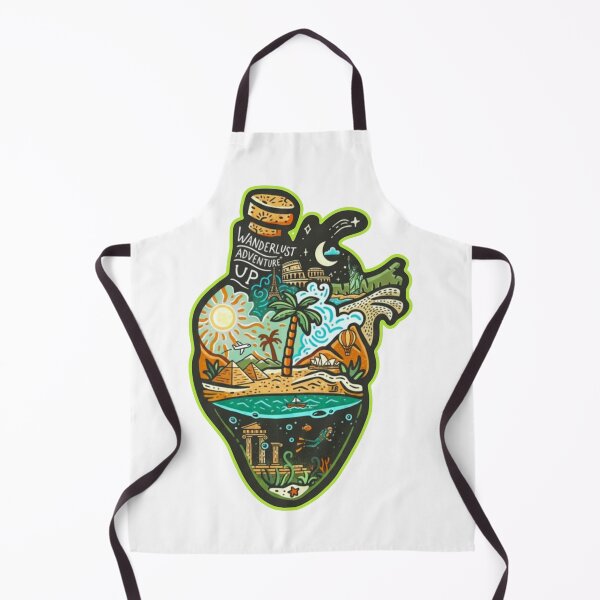 Item preview, Wanderlust Travel Landmarks Heart Collage designed and sold by Nacho Average Designs.