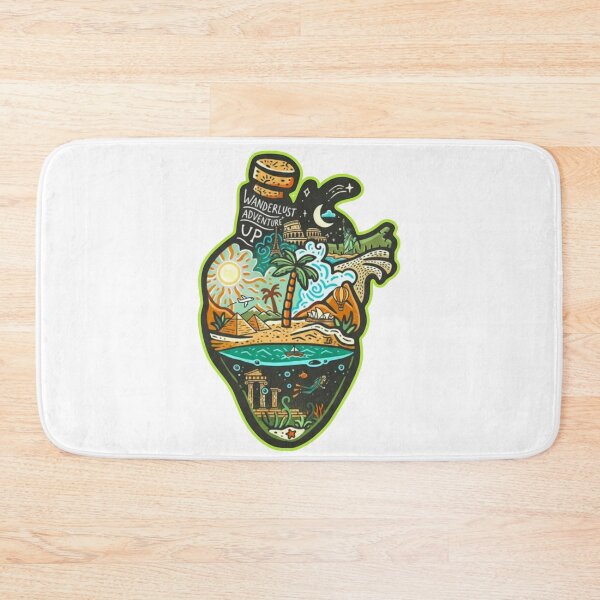 Item preview, Wanderlust Travel Landmarks Heart Collage designed and sold by Nacho Average Designs.