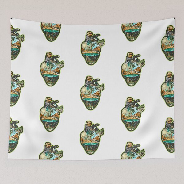 Item preview, Wanderlust Travel Landmarks Heart Collage designed and sold by Nacho Average Designs.