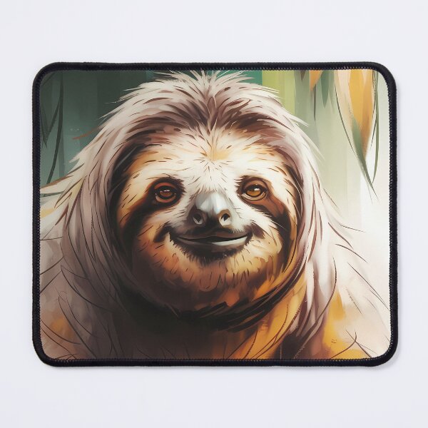 Item preview, Smiling Sloth Oil Painting Portrait in Jungle designed and sold by SellingWSarah17.