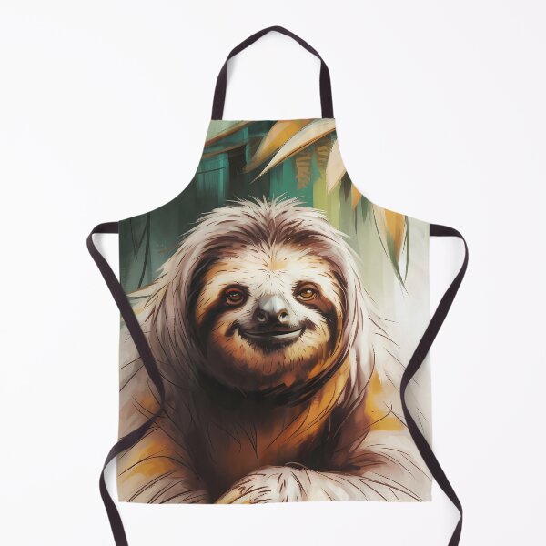 Item preview, Smiling Sloth Oil Painting Portrait in Jungle designed and sold by SellingWSarah17.