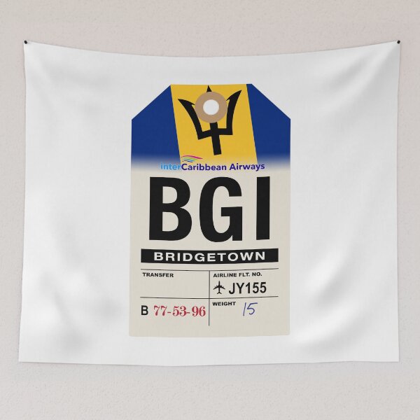 Item preview, Bridgetown (BGI) Barbados Airline Luggage Tag designed and sold by travelwitheric.