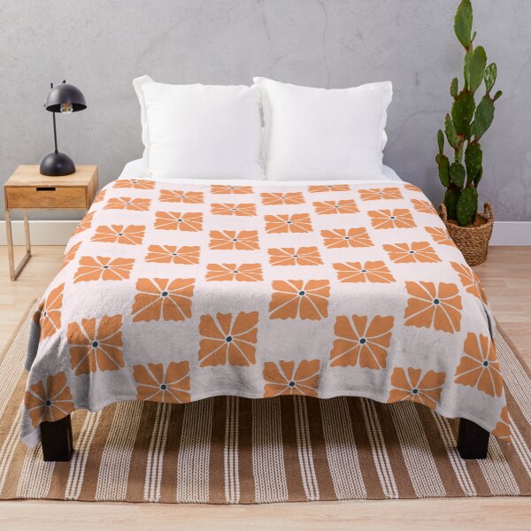 Item preview, Tangerine Folk Botanical Floral Design, Cozy Home Decor & Stationery designed and sold by SpringTeaDesigns.