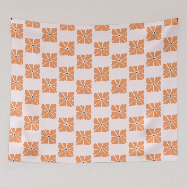 Item preview, Tangerine Folk Botanical Floral Design, Cozy Home Decor & Stationery designed and sold by SpringTeaDesigns.
