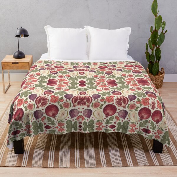 Item preview, Fig Pomegranate Autumn Fruit Pattern designed and sold by VerdantStudio.