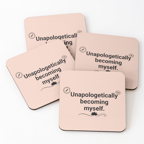 Item preview, Unapologetically Becoming Myself Self Love Quote Minimalist Typography designed and sold by MarJul.