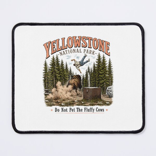 Item preview, Yellowstone National Park Do Not Pet The Fluffy Cows Funny Bison Nature designed and sold by PixlCrypt.