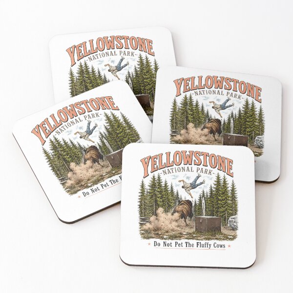 Item preview, Yellowstone National Park Do Not Pet The Fluffy Cows Funny Bison Nature designed and sold by PixlCrypt.
