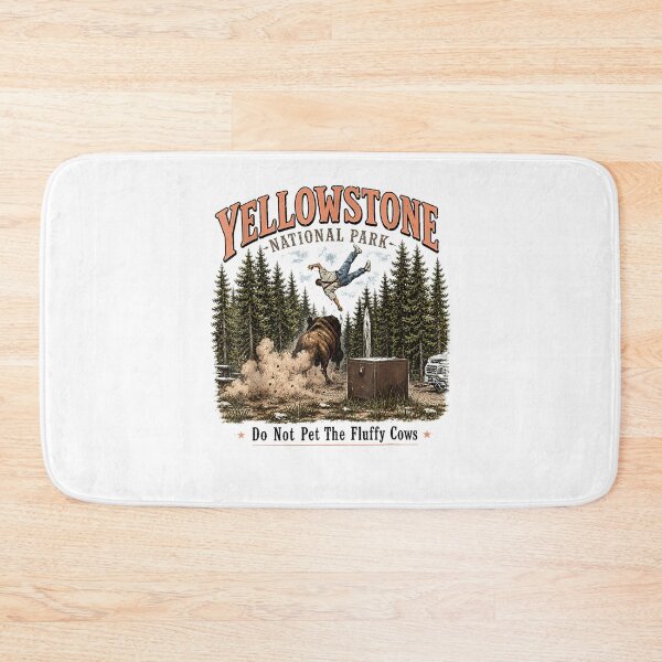 Item preview, Yellowstone National Park Do Not Pet The Fluffy Cows Funny Bison Nature designed and sold by PixlCrypt.